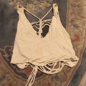 Skeleton back crop top